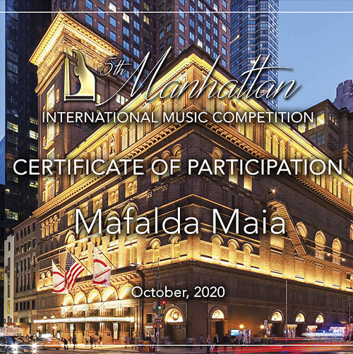 CONCURSO Manhattan International Music Competition Mafalda Maia Sax